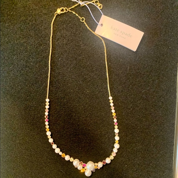 New Kate Spade Pearl Caviar Statement Statement Necklace - Picture 5 of 5